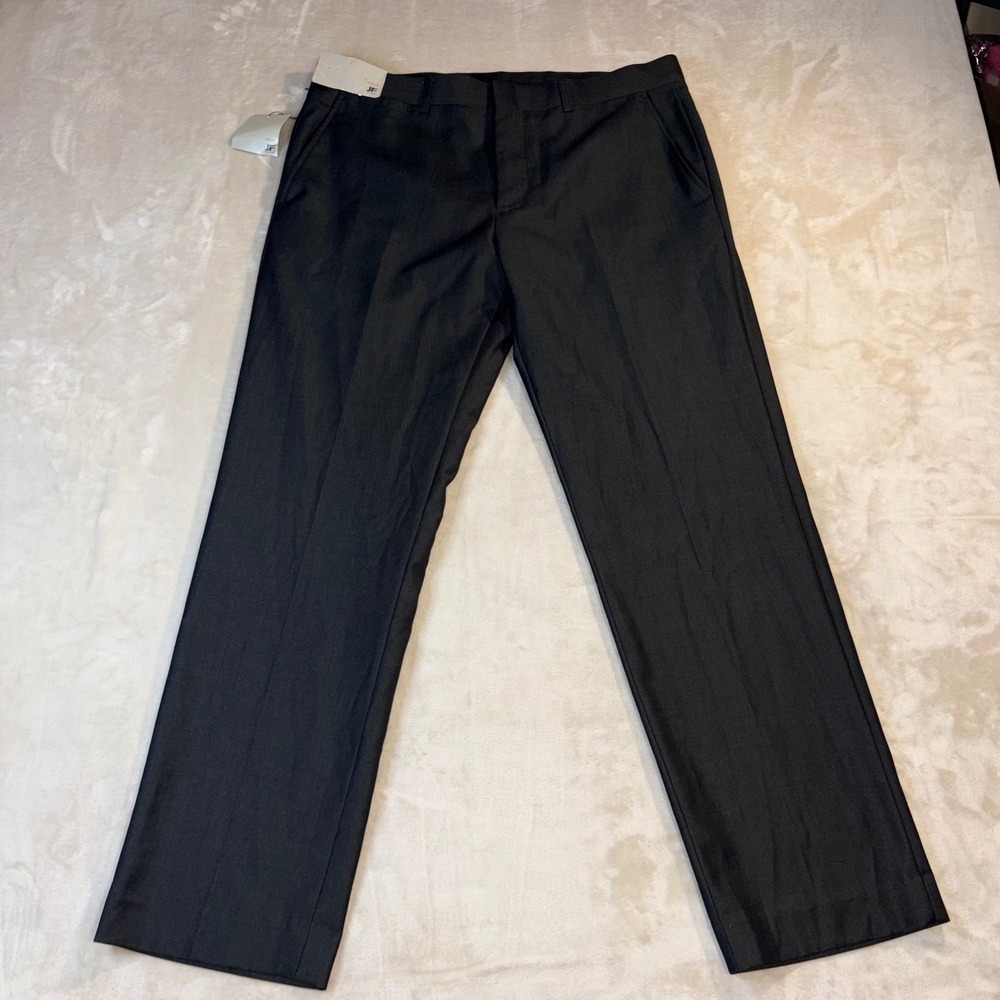 JF J.Ferrar Mens Slim Fit Dress Pants Dark Olive Charcoal 34x30 NWT